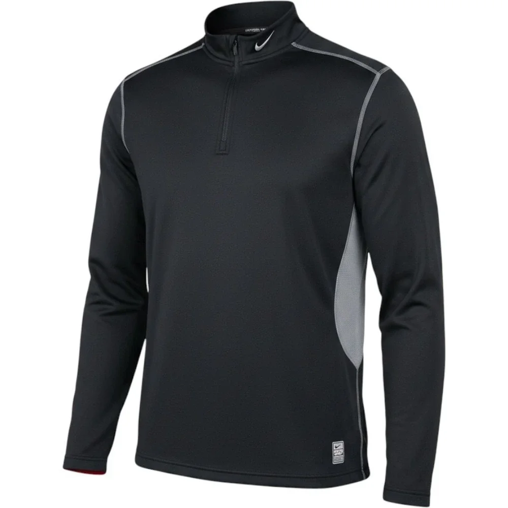 Nike Pro Combat Quarter Zip Mens XXL Black Excellent Hyperwarm Dri-FIT Max